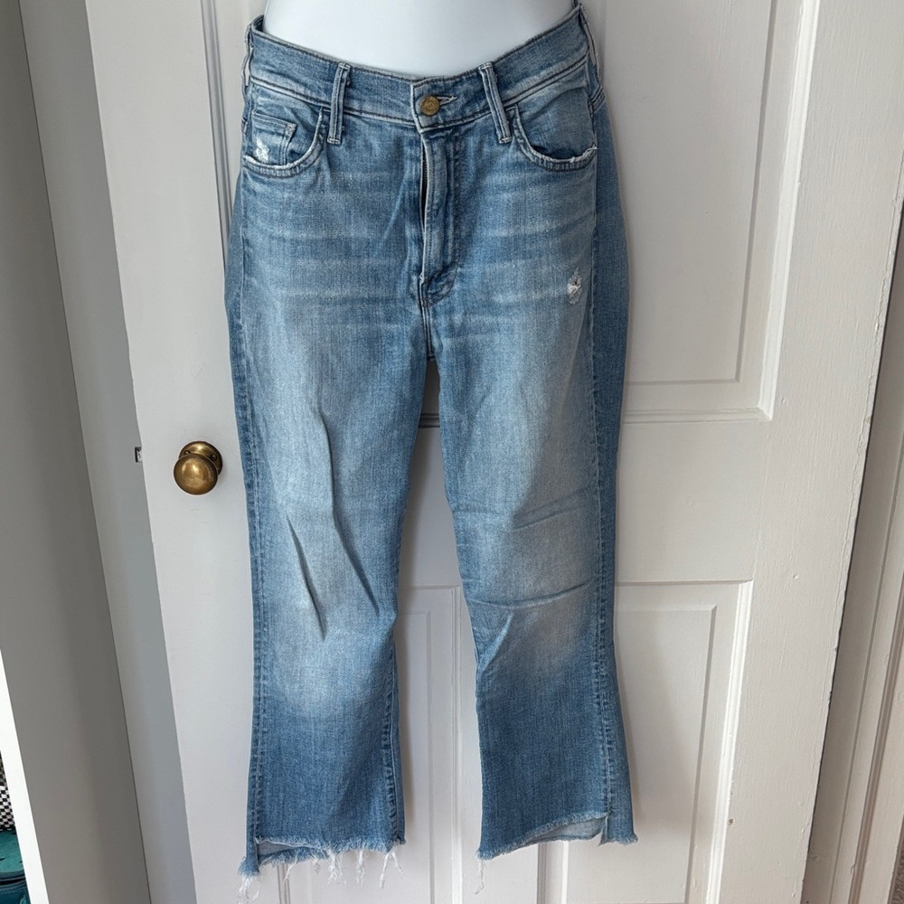 MOTHER Light Blue Distressed jeans